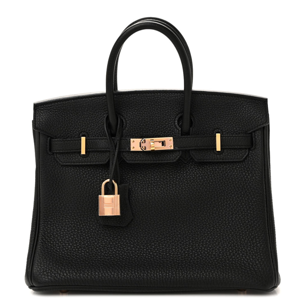 Togo Birkin 25 Black product image 1, provided for visual reference and product detail review