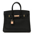 Togo Birkin 25 Black product image 1, provided for visual reference and product detail review