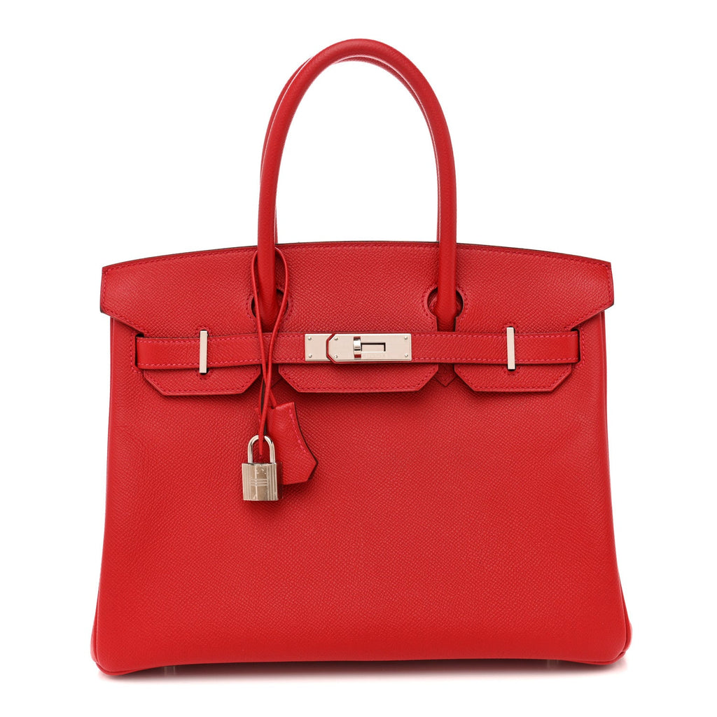 Epsom Birkin 30 Rouge Casaque product image 1, provided for visual reference and product detail review