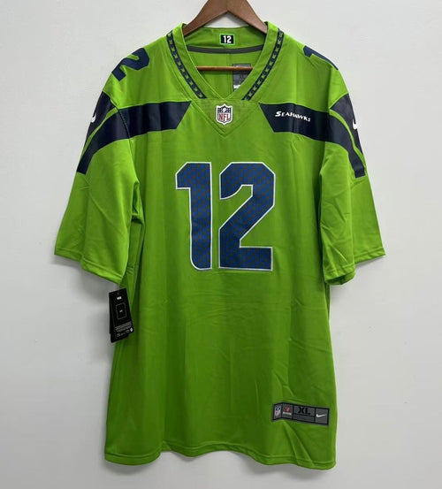 Any name & Number Seattle Seahawks Neon Green NFL Nike product image 2