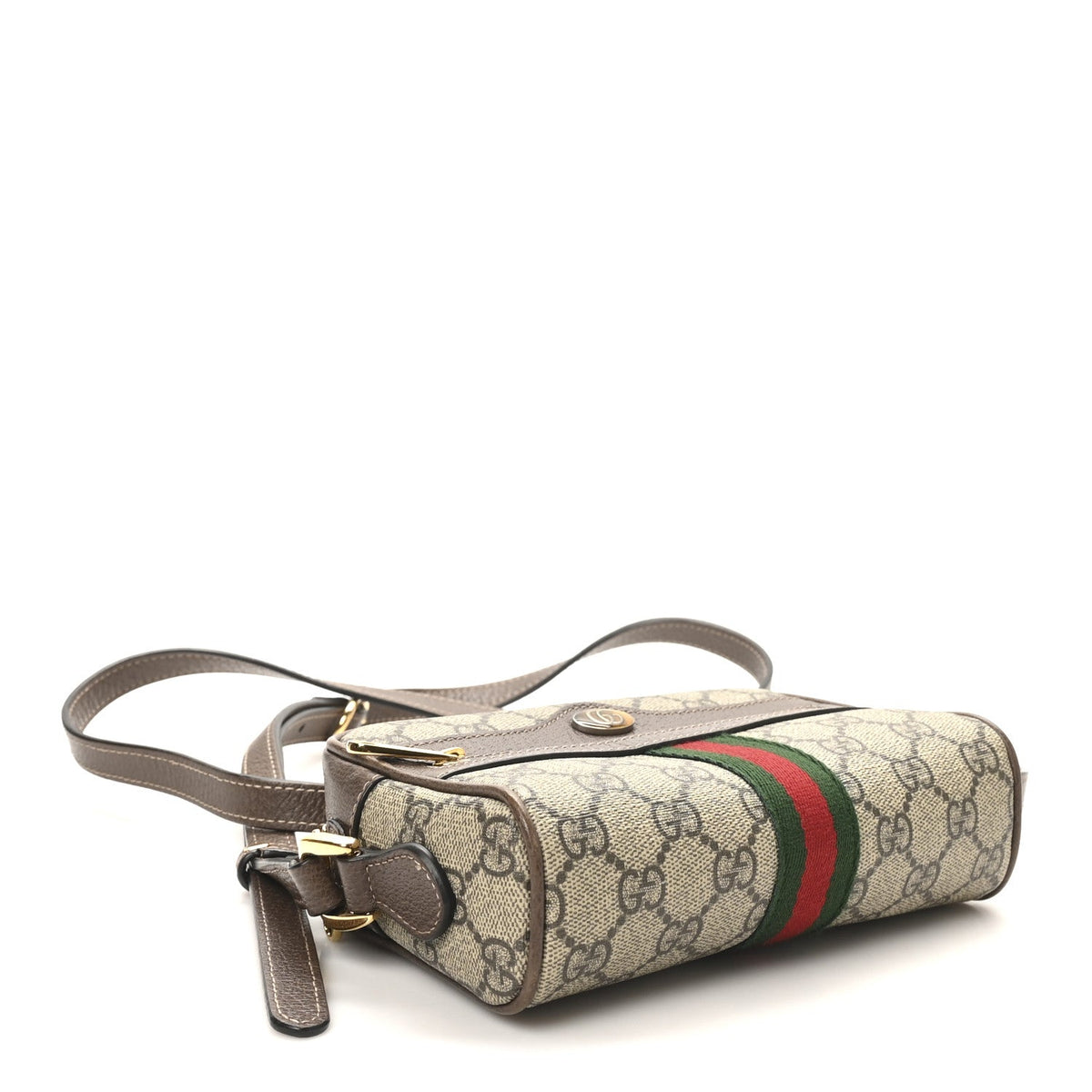 GG Supreme Monogram Web Mini Ophidia Shoulder Bag Brown product image 4, provided for visual reference and product detail