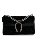 Velvet Skipper Crystal GG Monogram Small Dionysus Shoulder Bag Black Black Diamond product image 1, provided for visual