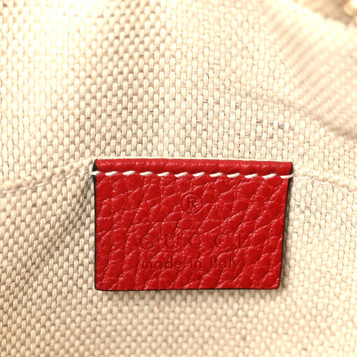 Dollar Calfskin Bi-Color Small Soho Disco Bag New Rosette Hibiscus Red product image 6, provided for visual reference and