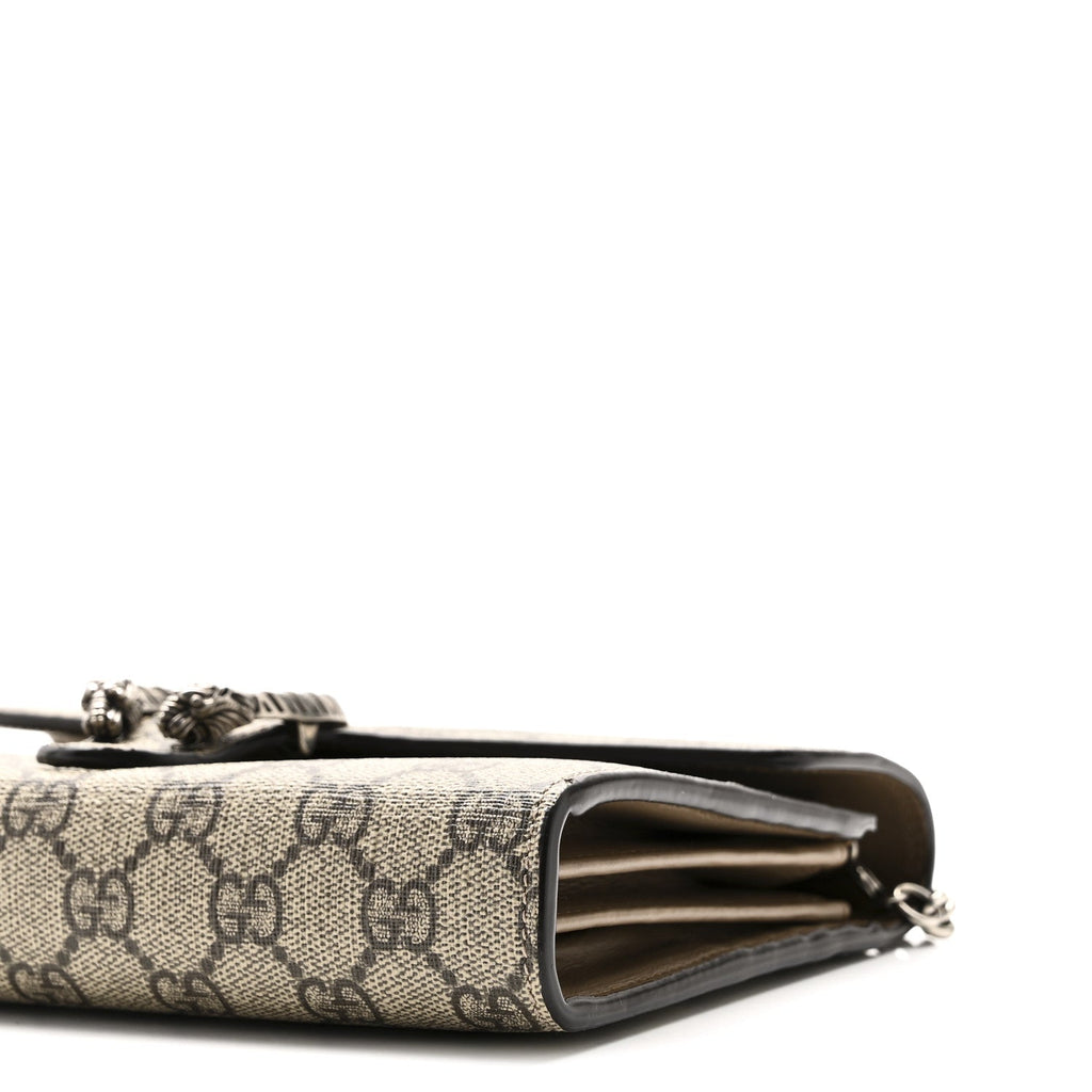GG Supreme Monogram Mini Dionysus Chain Wallet Beige Taupe product image 10, provided for visual reference and product