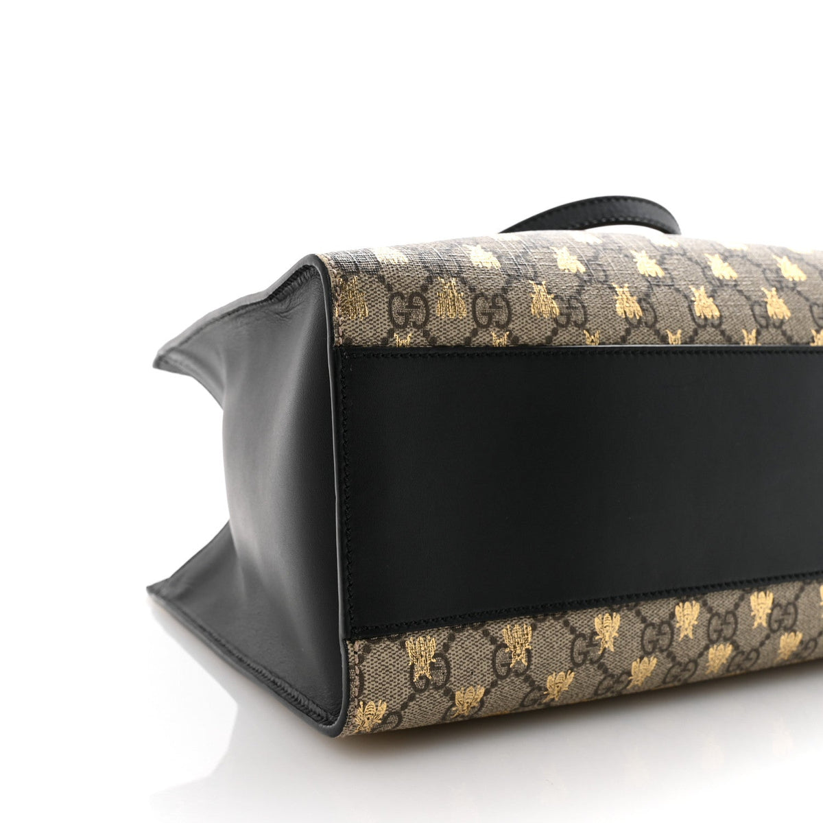 GG Supreme Monogram Bees Medium Padlock Tote Beige Oro Black product image 9, provided for visual reference and product