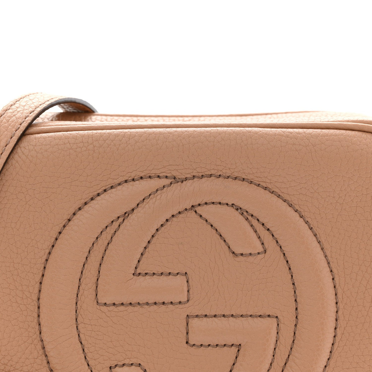 Pebbled Calfskin Small Soho Disco Bag Camelia product image 8, provided for visual reference and product detail review