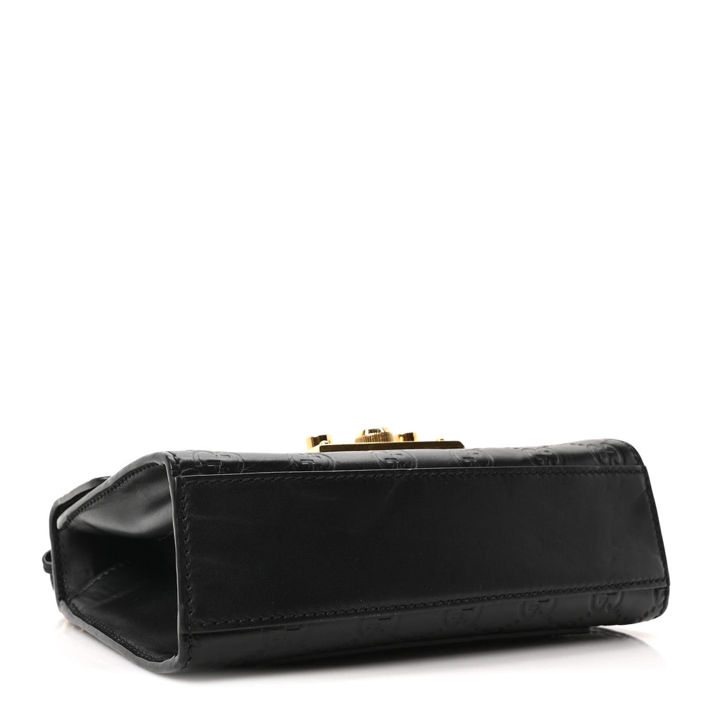 Guccissima Small Padlock Shoulder Bag Black product image 3, provided for visual reference and product detail review