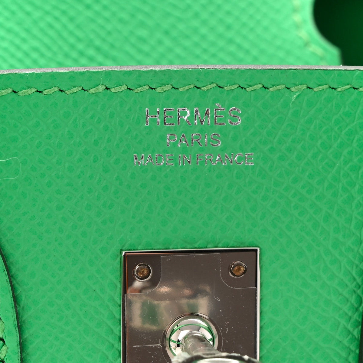 Epsom Birkin Sellier 25 Vert Comics product image 6, provided for visual reference and product detail review