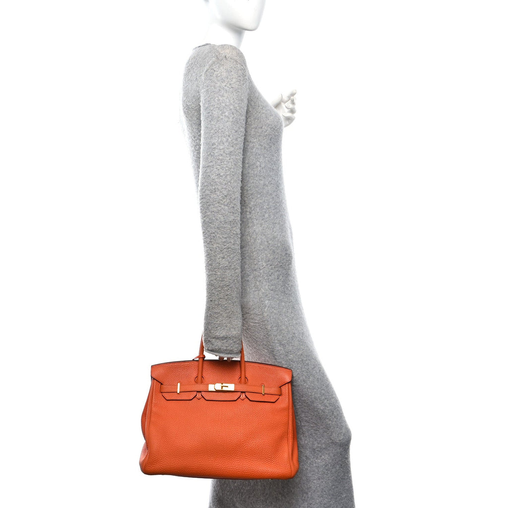 Togo Birkin 35 Orange product image 2, provided for visual reference and product detail review