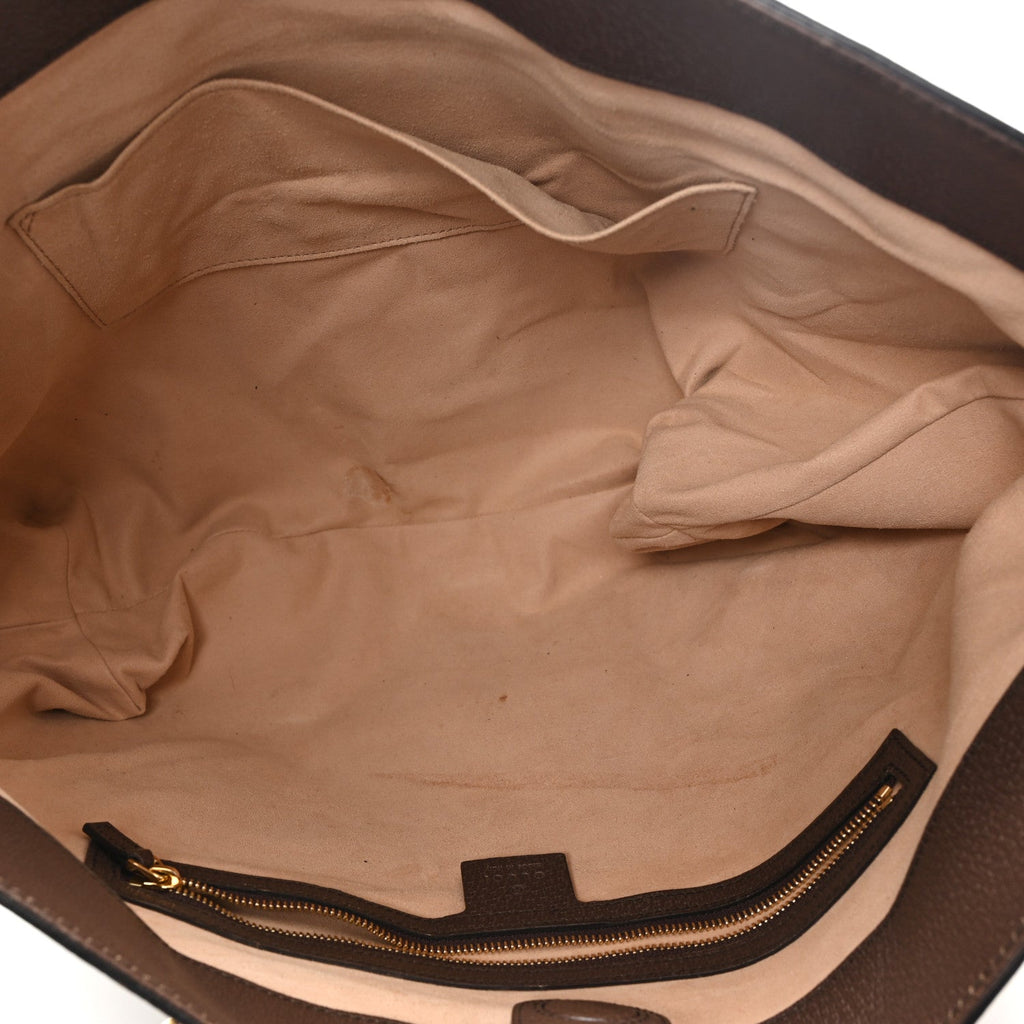GG Supreme Monogram Medium Ophidia Shopping Tote Brown product image 5, provided for visual reference and product detail