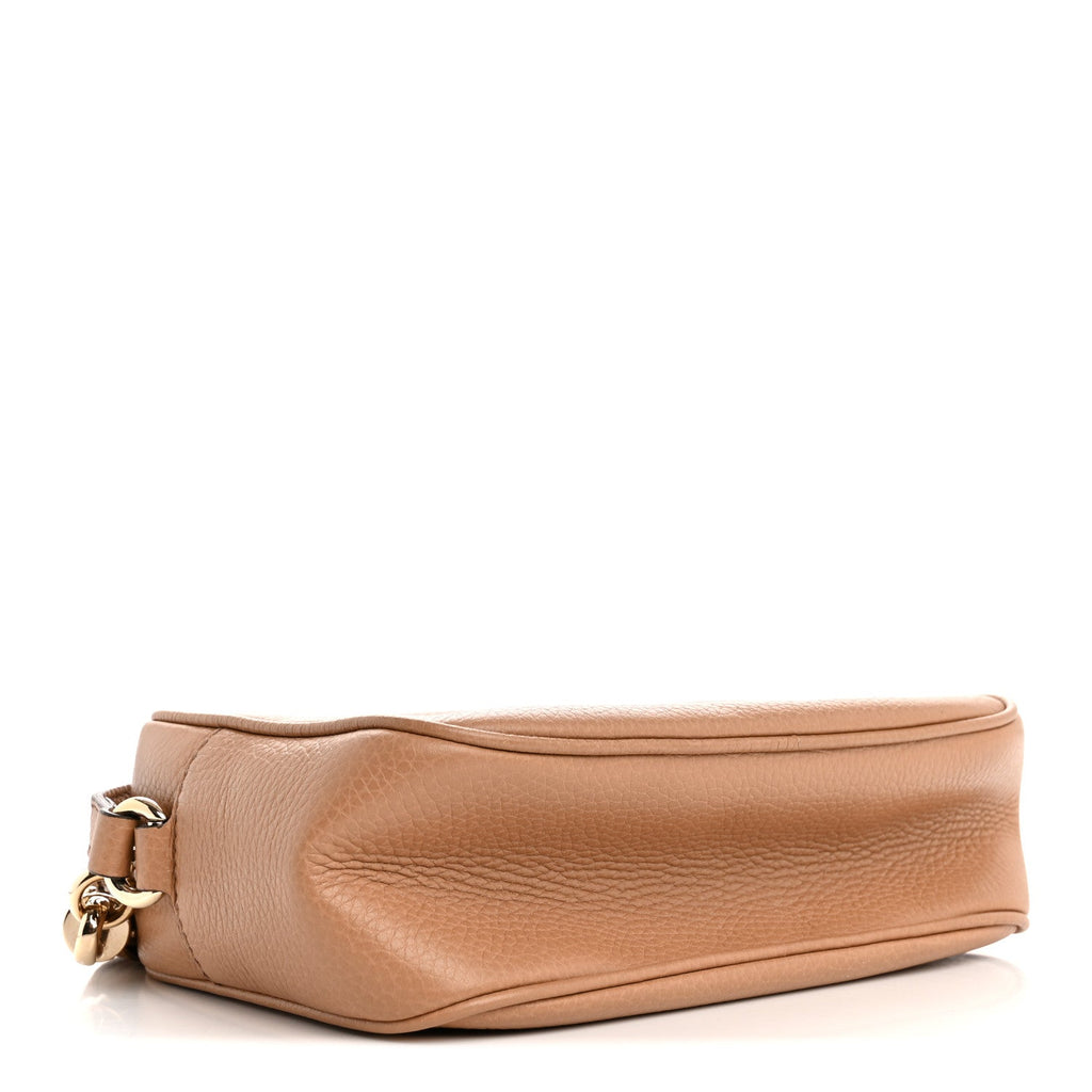 Pebbled Calfskin Small Soho Disco Bag Camelia product image 4, provided for visual reference and product detail review