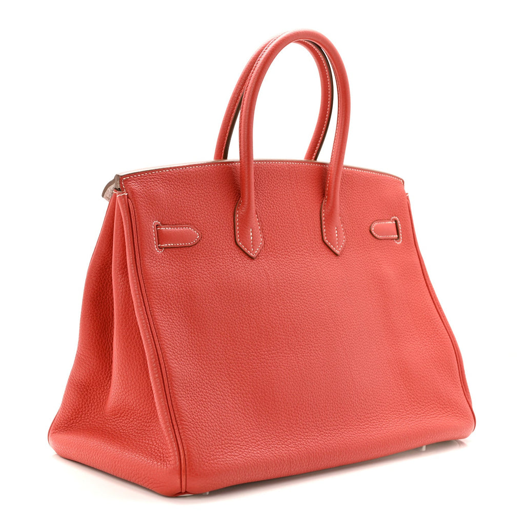 Taurillon Clemence Eclat Birkin 35 Sanguine White product image 3, provided for visual reference and product detail review