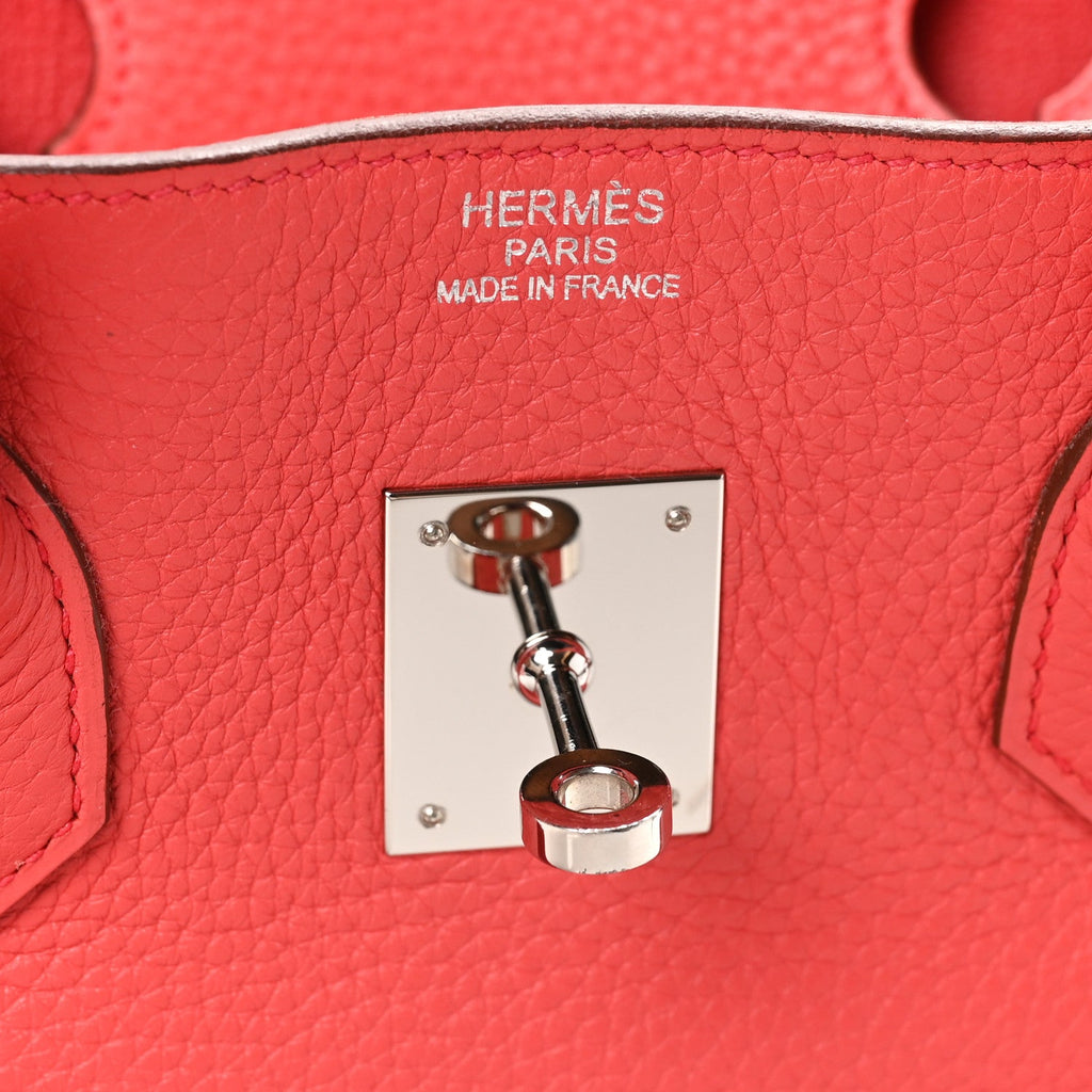 Taurillon Clemence Birkin 35 Bougainvillea product image 6, provided for visual reference and product detail review
