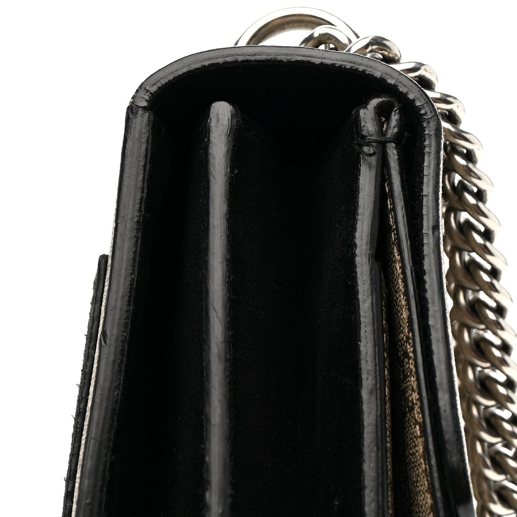 GG Supreme Monogram Medium Dionysus Shoulder Bag Black product image 20, provided for visual reference and product detail