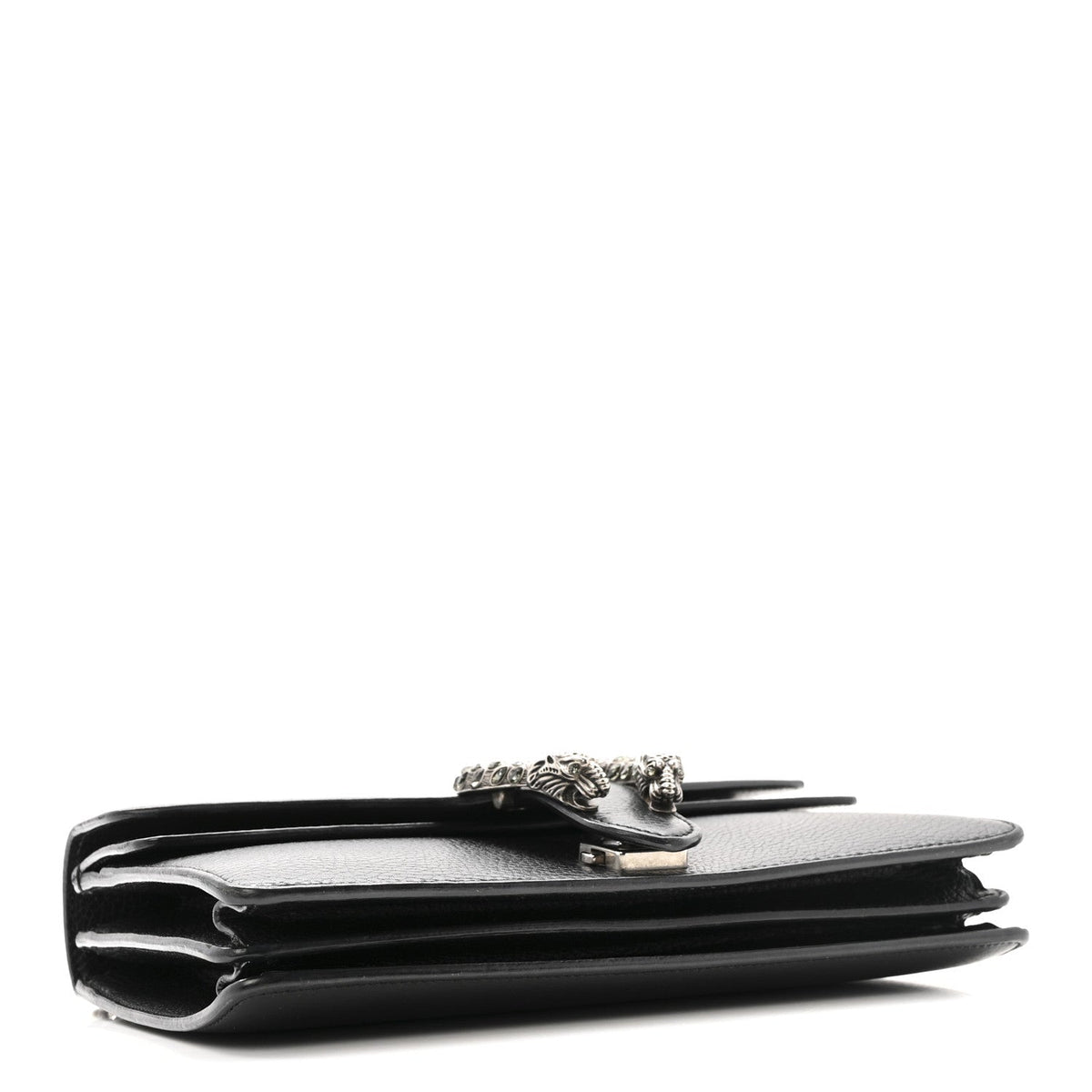 Pebbled Calfskin Small Dionysus Shoulder Bag Black product image 4, provided for visual reference and product detail review