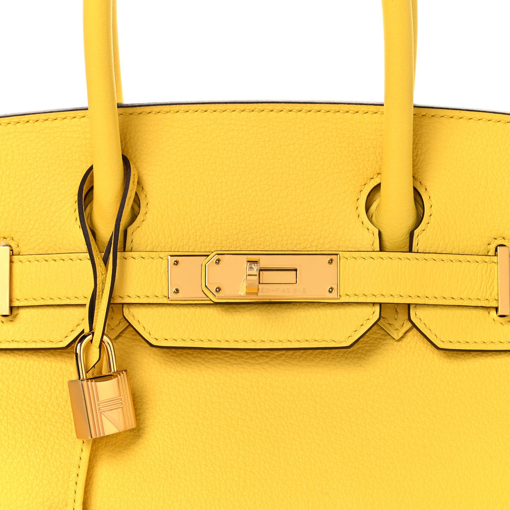 Togo Birkin 30 Jaune Citron product image 7, provided for visual reference and product detail review