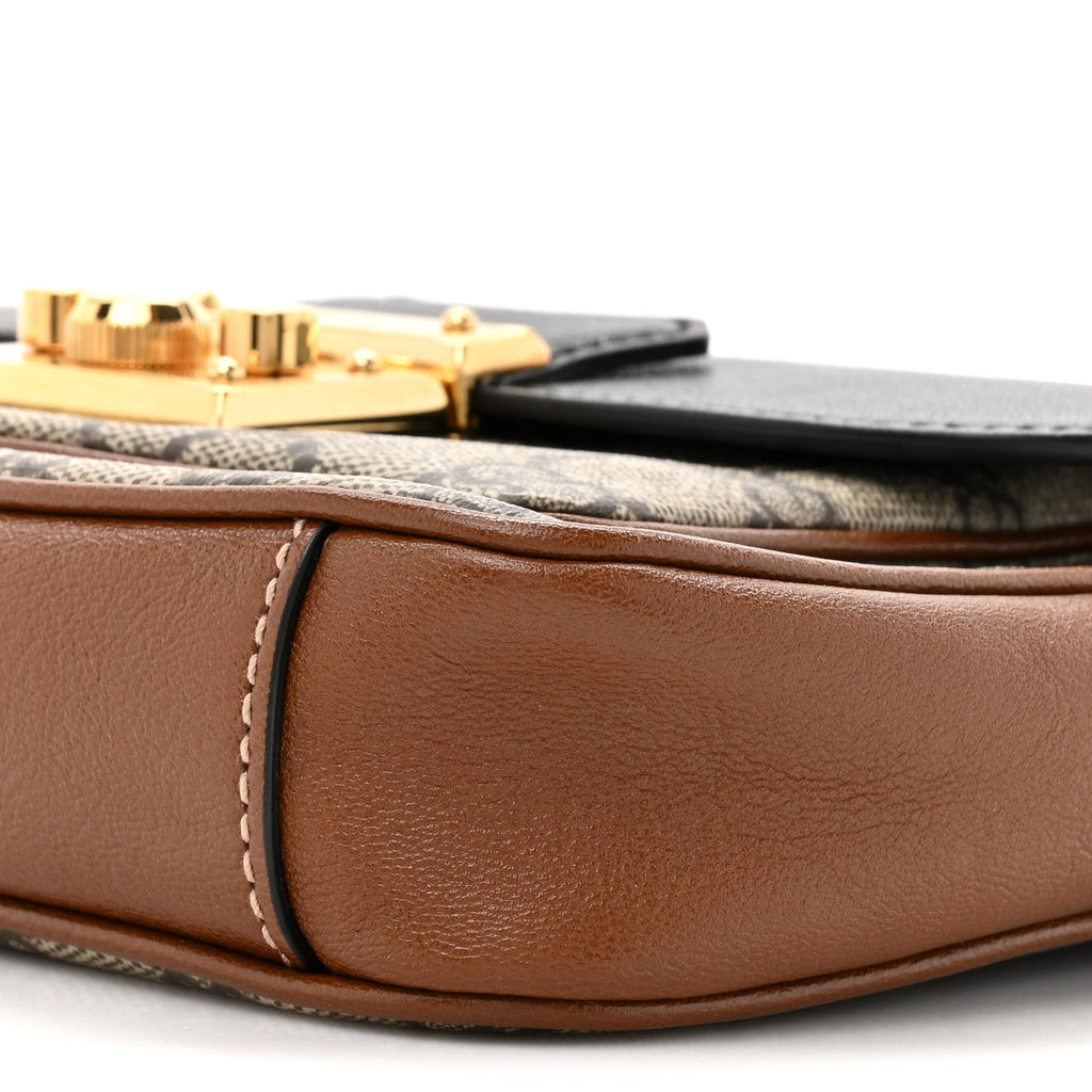 GG Supreme Monogram New Sakai Lux Calfskin Mini Padlock Flap Pocket Shoulder Bag Beige Ebony Black Cuir product image 9,