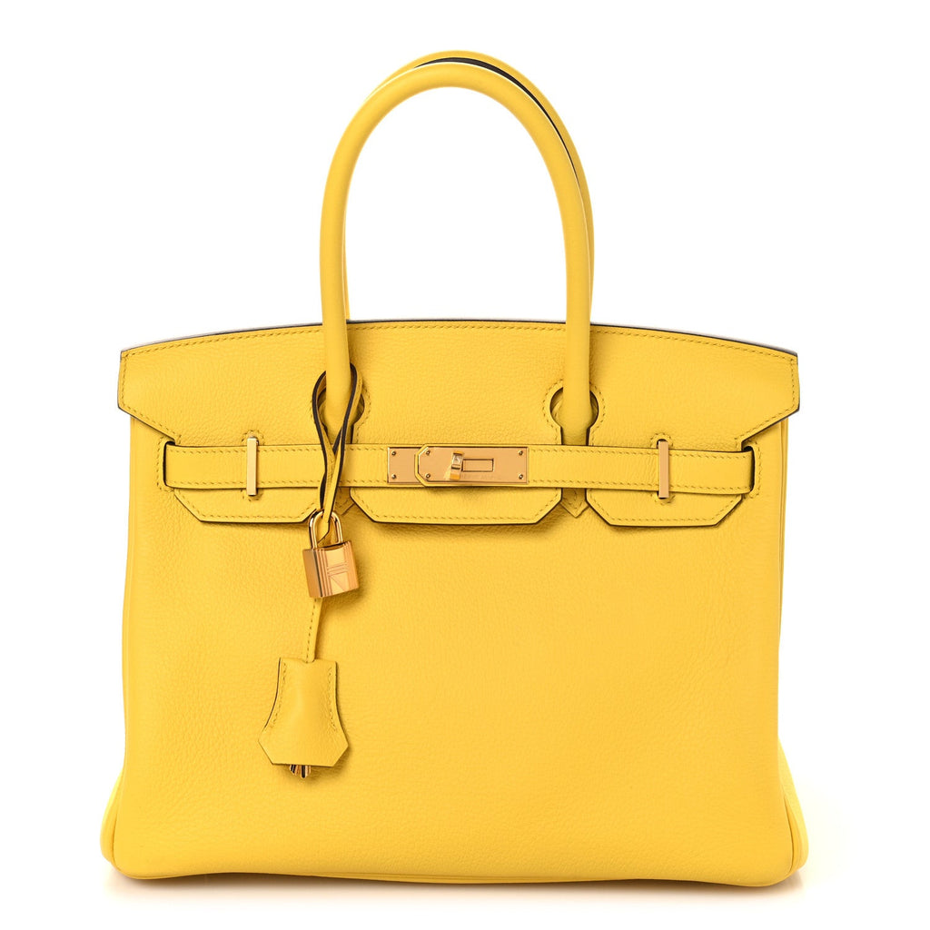 Togo Birkin 30 Jaune Citron product image 1, provided for visual reference and product detail review