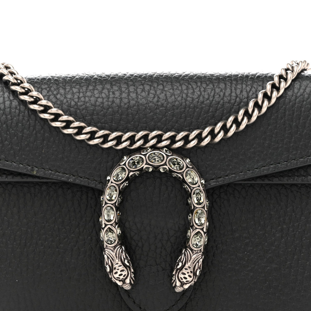 Dollar Calfskin Crystal Super Mini Dionysus Shoulder Bag Black product image 7, provided for visual reference and product