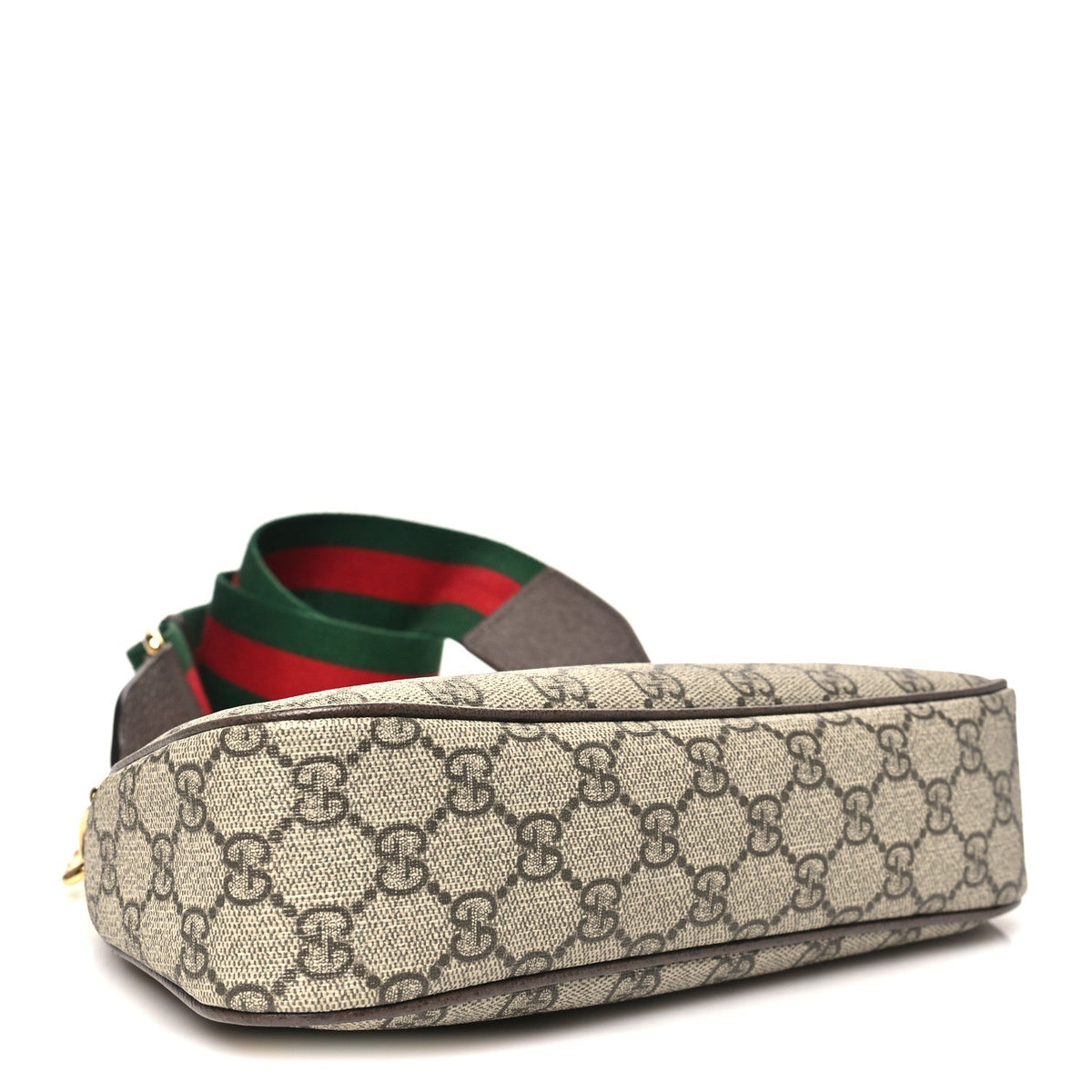 GG Supreme Monogram Textured Dollar Calfskin Web Small Ophidia GG Handbag Beige Ebony New Acero product image 4, provided