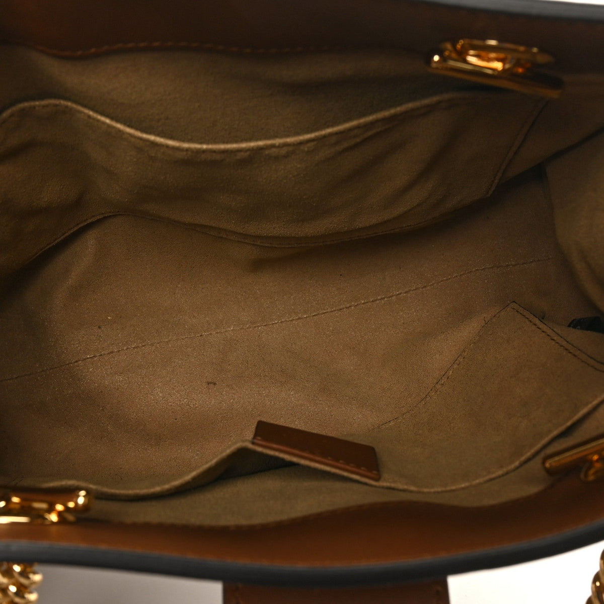 GG Supreme Monogram Calfskin Small Padlock Tote Beige Ebony Tuscany product image 5, provided for visual reference and