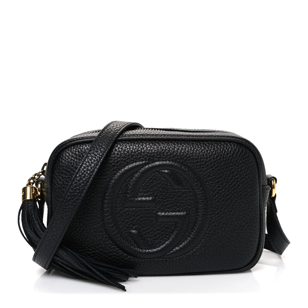 Pebbled Calfskin Mini Soho Disco Bag Black product image 1, provided for visual reference and product detail review