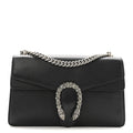 Pebbled Calfskin Small Dionysus Shoulder Bag Black product image 1, provided for visual reference and product detail review