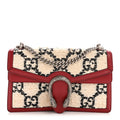 Tweed GG Monogram Small Dionysus Shoulder Bag White Black Romantic Cherry product image 1, provided for visual reference and