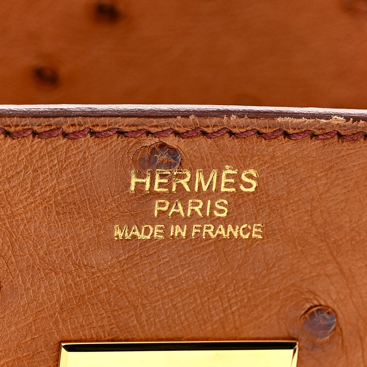 Ostrich Birkin 30 Cognac product image 6, provided for visual reference and product detail review
