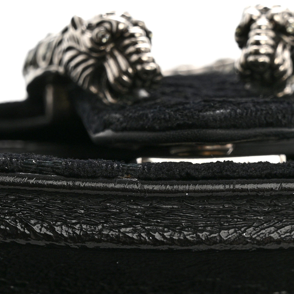 Velvet Skipper Crystal GG Monogram Small Dionysus Shoulder Bag Black Black Diamond product image 12, provided for visual