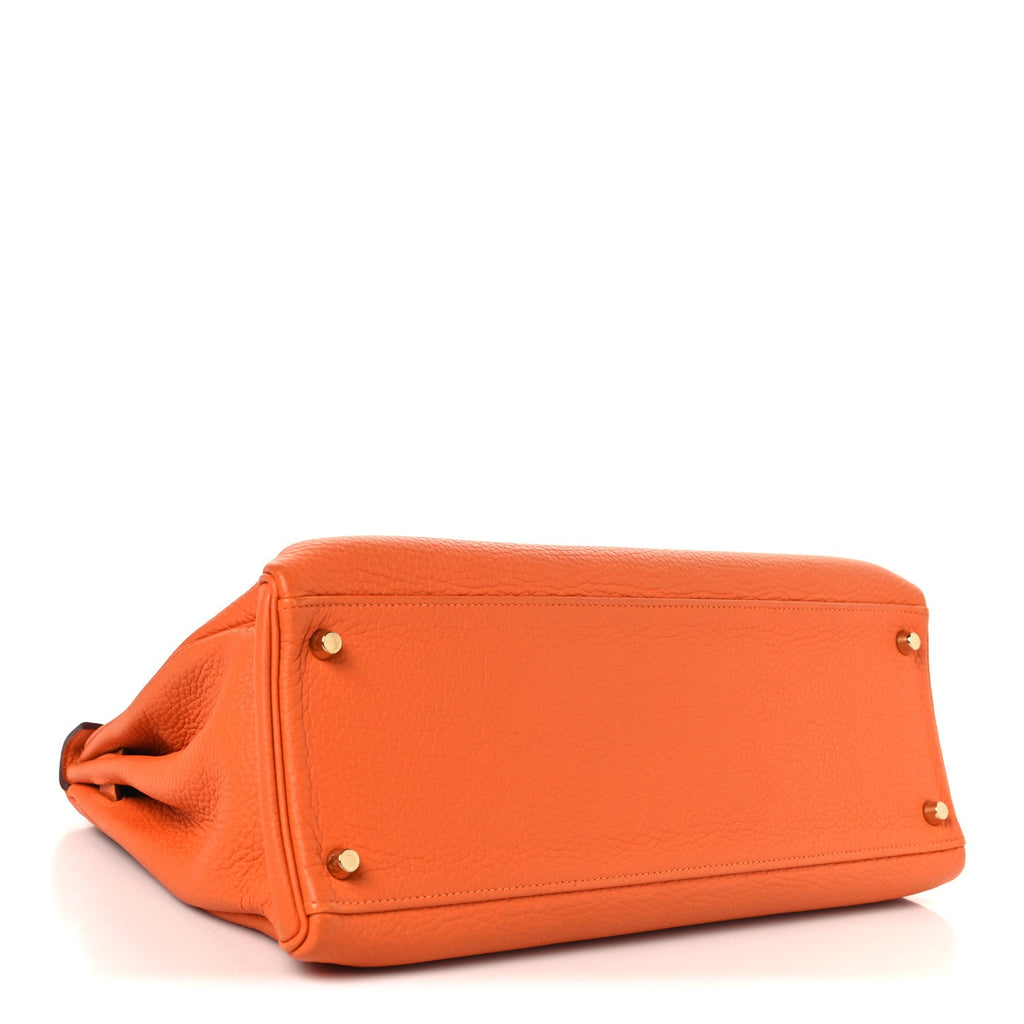 Taurillon Clemence Kelly Retourne 35 Orange product image 4, provided for visual reference and product detail review