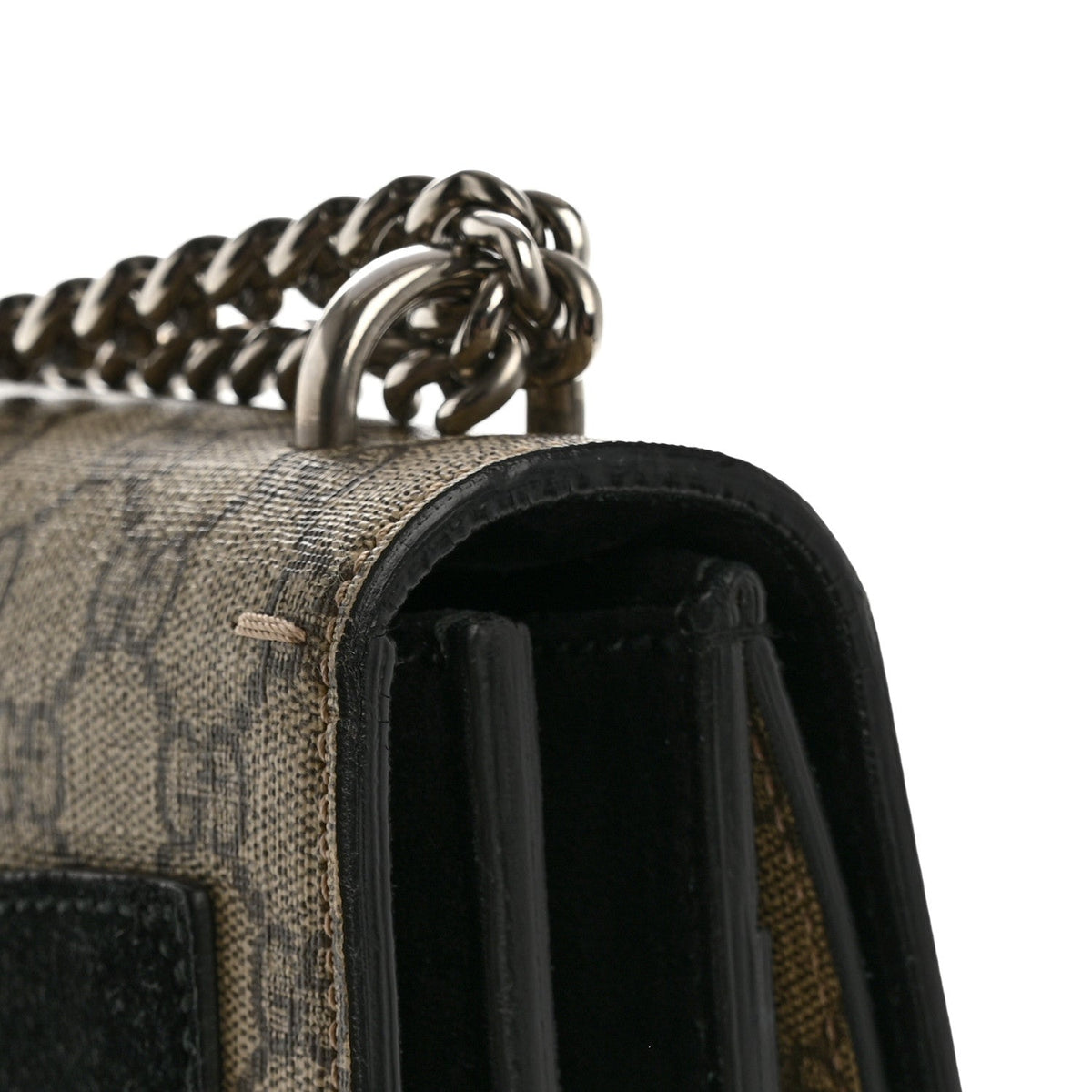 GG Supreme Monogram Medium Dionysus Shoulder Bag Black product image 13, provided for visual reference and product detail
