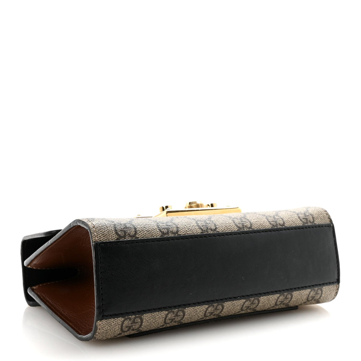 GG Supreme Monogram Calfskin Small Padlock Shoulder Bag Beige Black Cuir product image 4, provided for visual reference and