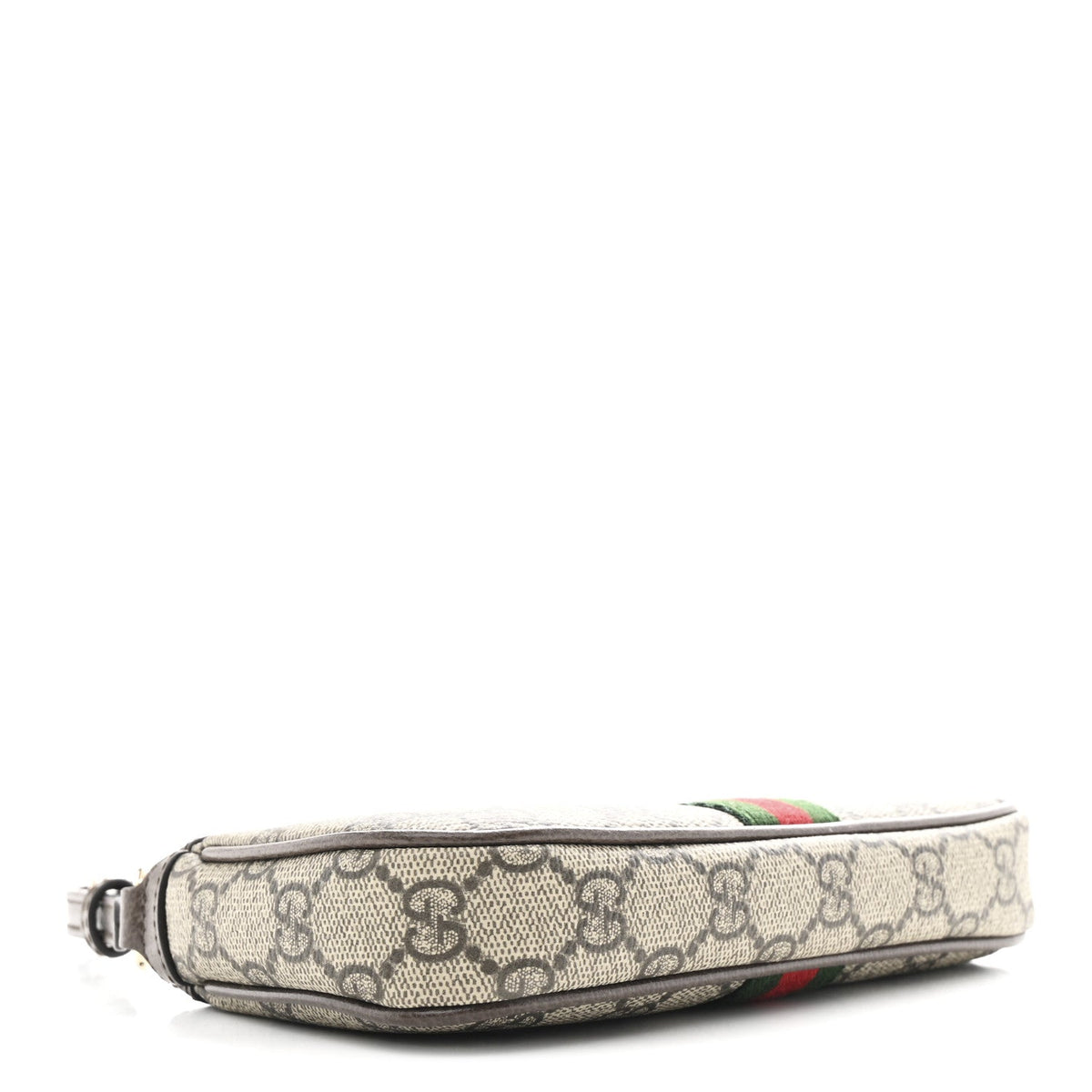 GG Supreme Monogram Textured Dollar Calfskin Web Mini Ophidia Shoulder Bag Beige Ebony New Acero product image 3, provided