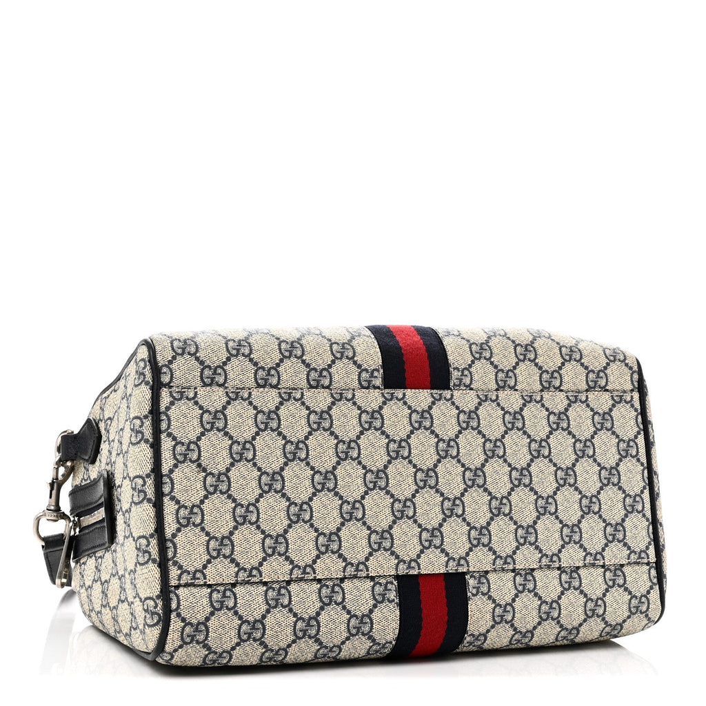 GG Supreme Monogram Web Medium Ophidia Top Handle Bag Beige Blue product image 4, provided for visual reference and product