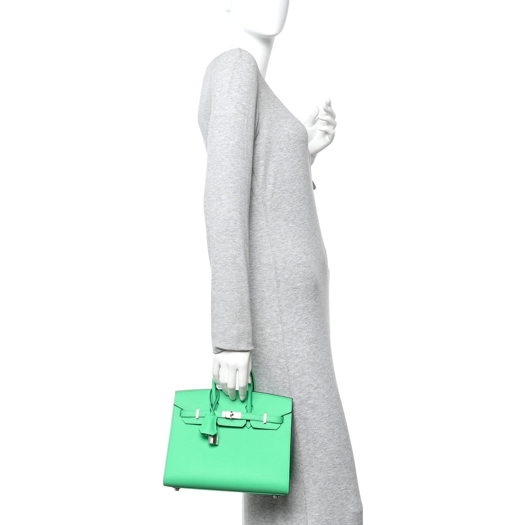 Epsom Birkin Sellier 25 Vert Comics product image 2, provided for visual reference and product detail review