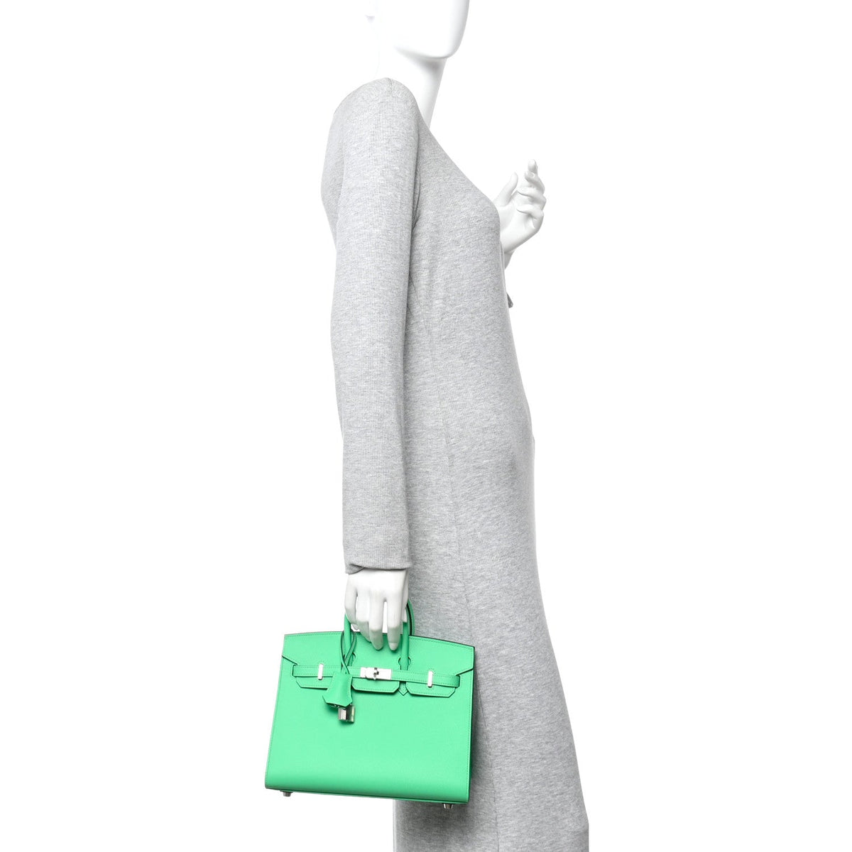 Epsom Birkin Sellier 25 Vert Comics product image 2, provided for visual reference and product detail review