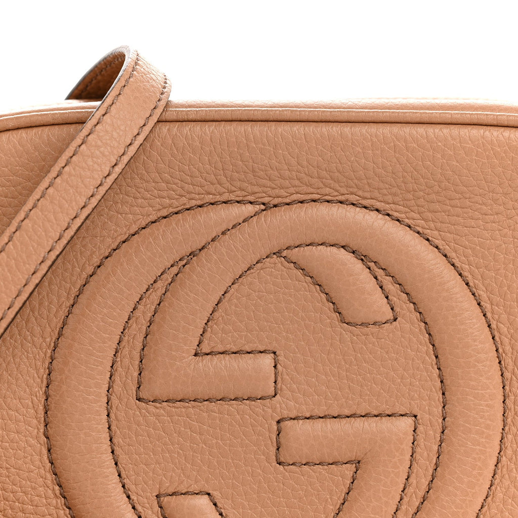 Pebbled Calfskin Small Soho Disco Bag Camelia product image 8, provided for visual reference and product detail review