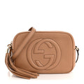 Pebbled Calfskin Small Soho Disco Bag Camelia product image 1, provided for visual reference and product detail review