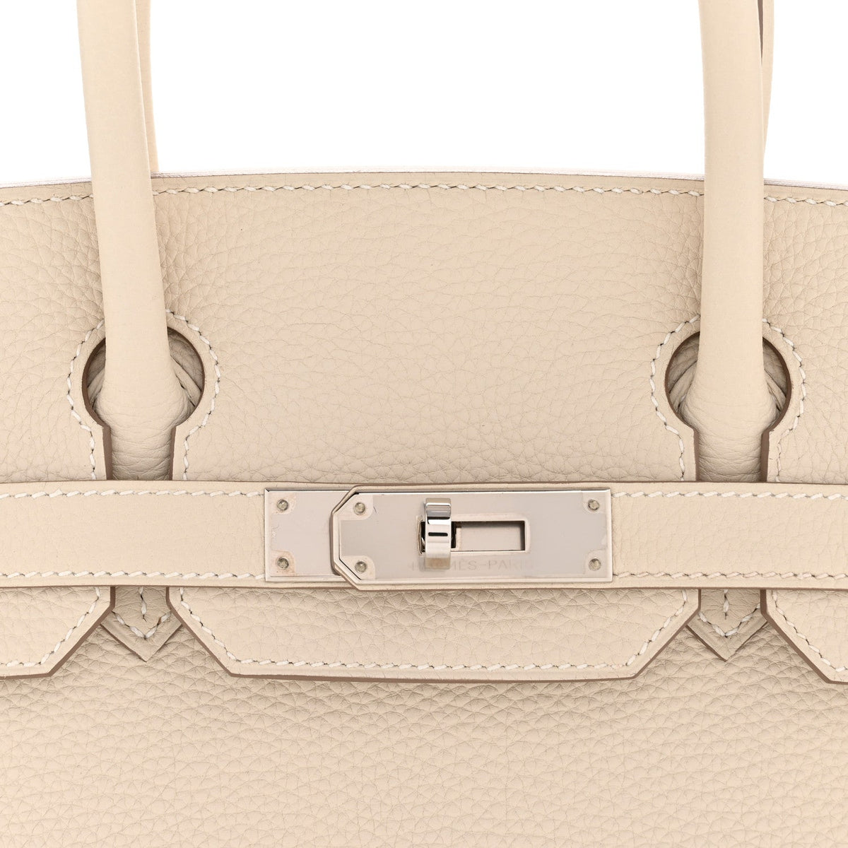 Taurillon Clemence Birkin 30 Craie product image 8, provided for visual reference and product detail review