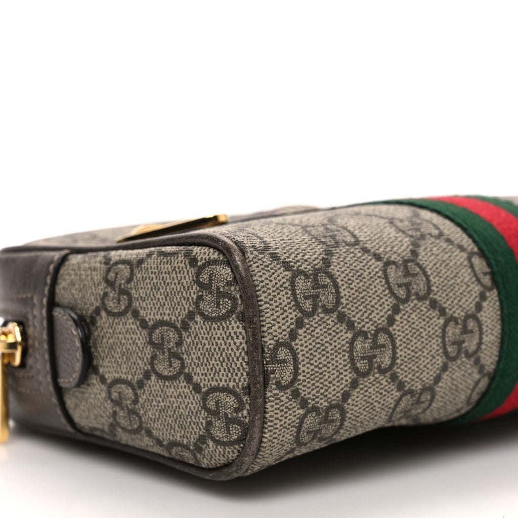 GG Supreme Monogram Web Small Ophidia Belt Bag 85 34 Dark Brown product image 9, provided for visual reference and product