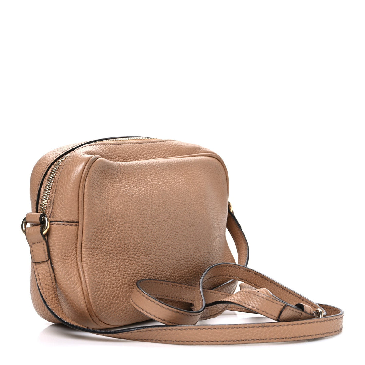 Pebbled Calfskin Small Soho Disco Bag Rose Beige product image 3, provided for visual reference and product detail review
