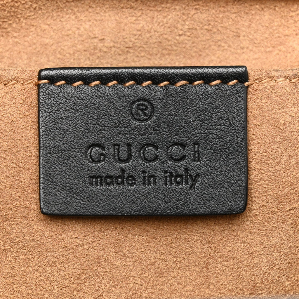 GG Supreme Monogram Calfskin Small Padlock Shoulder Bag Beige Black Cuir product image 6, provided for visual reference and