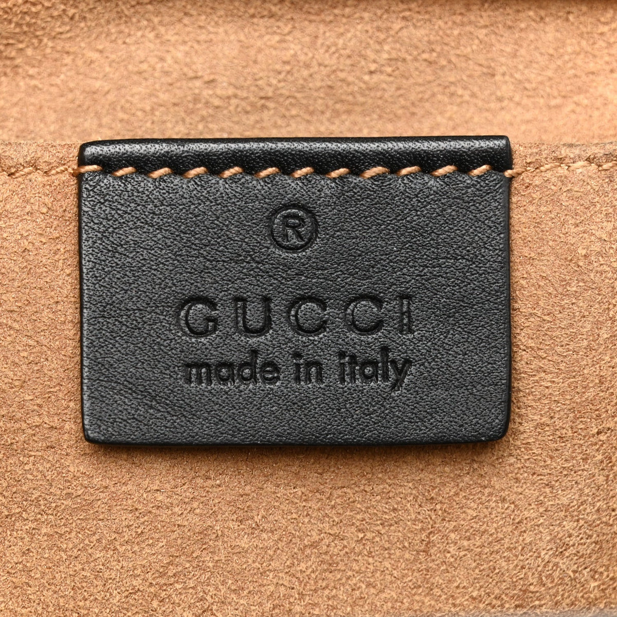 GG Supreme Monogram Calfskin Small Padlock Shoulder Bag Beige Black Cuir product image 6, provided for visual reference and