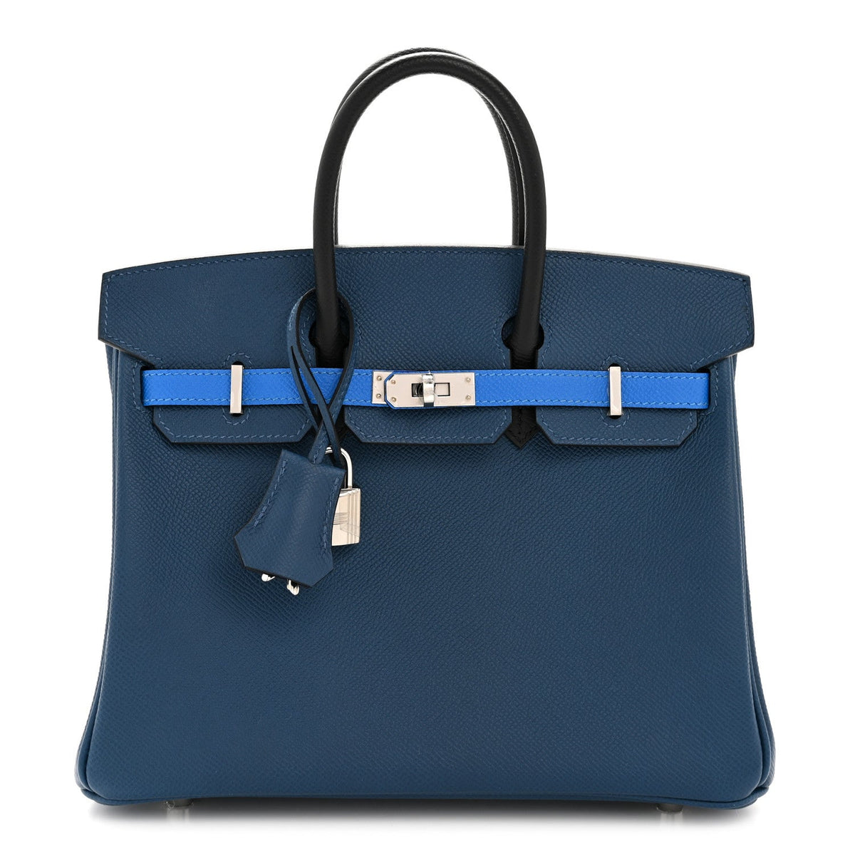 Epsom Tri-Color Birkin 25 Deep Bleu Bleu Hydra Black product image 1, provided for visual reference and product detail review