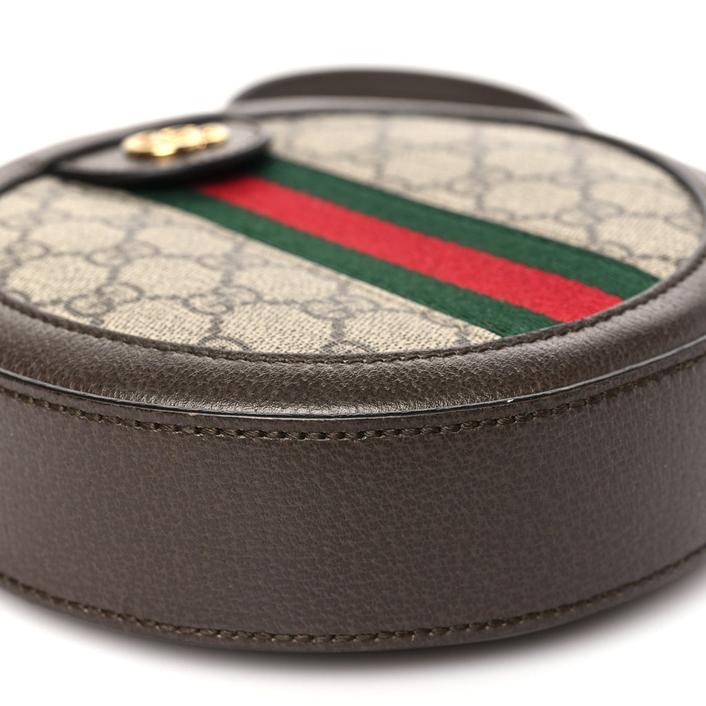 GG Supreme Monogram Web Mini Ophidia Round Shoulder Bag Brown product image 9, provided for visual reference and product