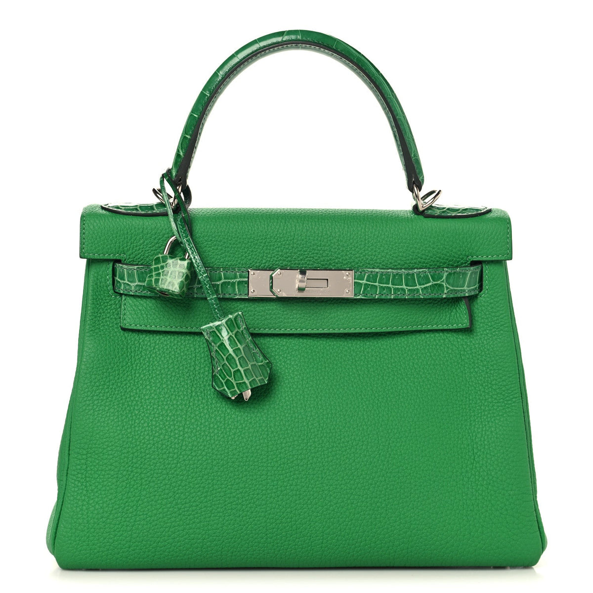 Togo Shiny Niloticus Crocodile Kelly Retourne Touch 28 Bambou product image 1, provided for visual reference and product