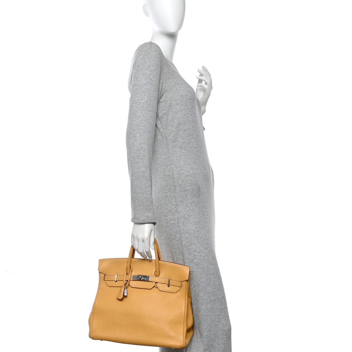 Taurillon Clemence HAC Birkin 32 Natural Sable product image 2, provided for visual reference and product detail review