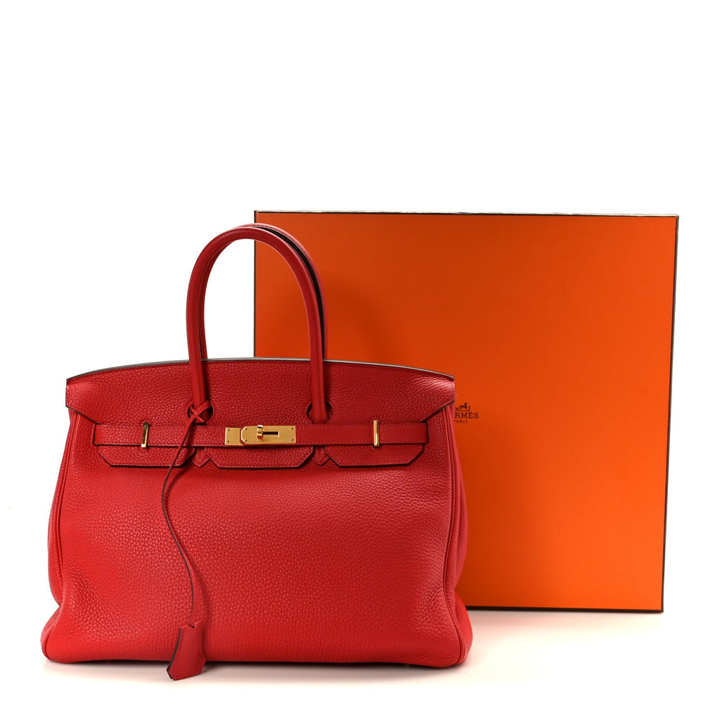 Togo BIRKIN 35 Geranium product image 12, provided for visual reference and product detail review