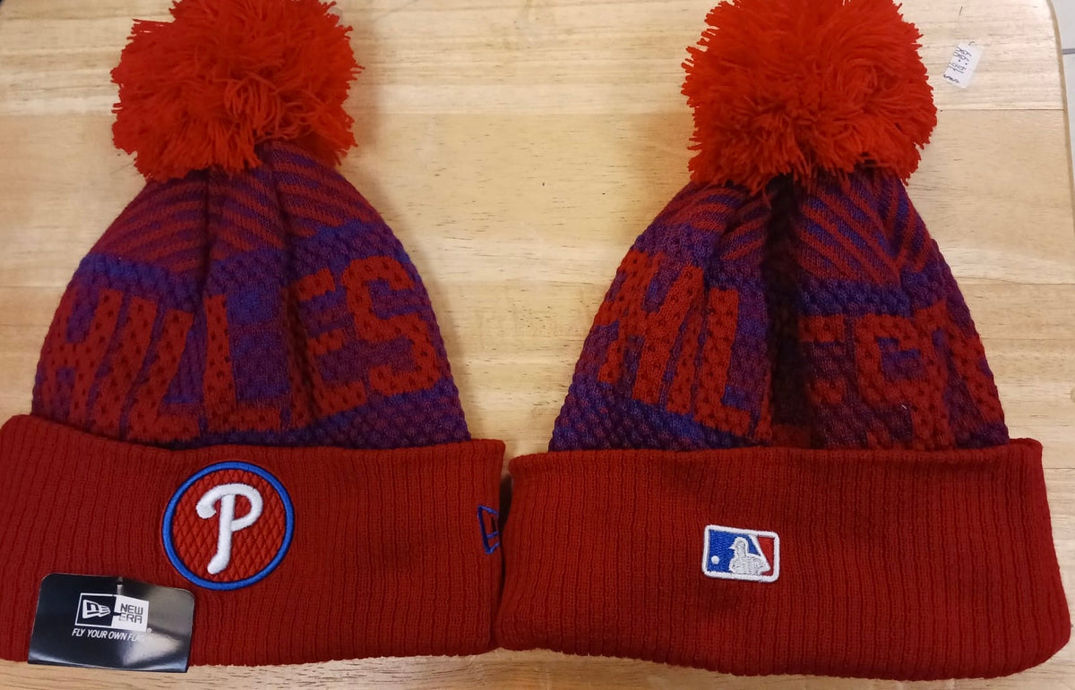 Philadelphia Phillies MLB New Era winter knit Hat with Pom product image 1